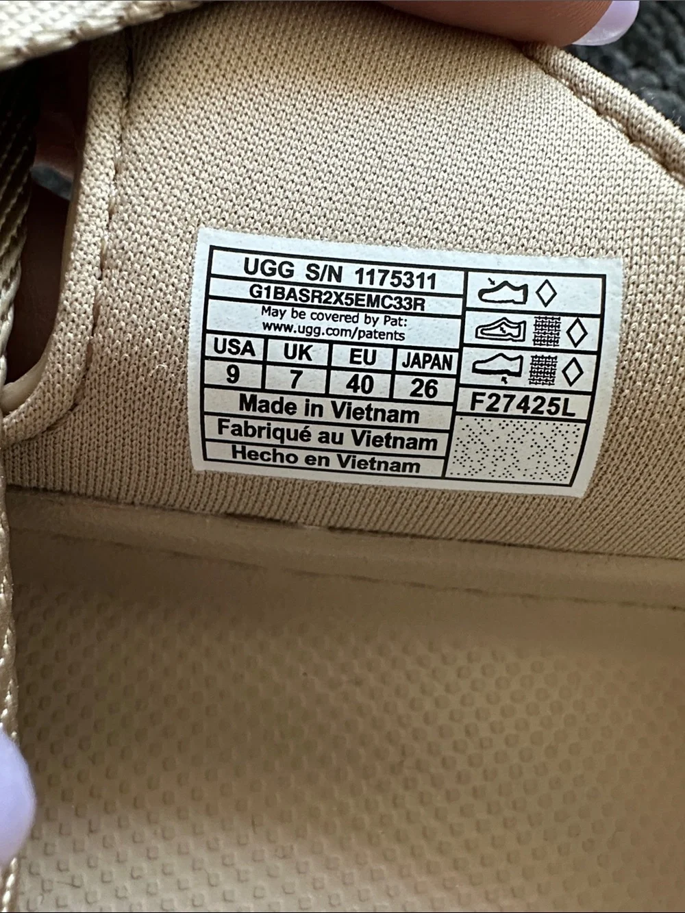 UGG Cream Croc-Embossed Platform Strap Sandals